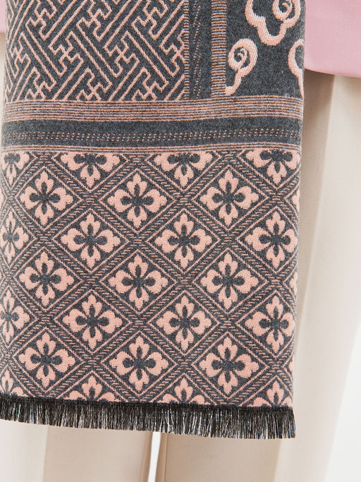 В составе шерсть. Большой теплый двусторонний палантин - Tantino фото 4