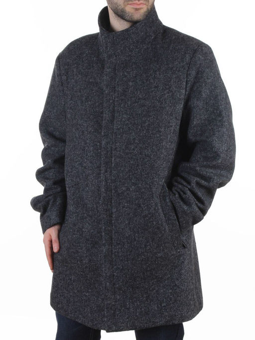 475644251 DK. GRAY Пальто Френч демисезонное мужское (65% шерсть,35% кашемир)