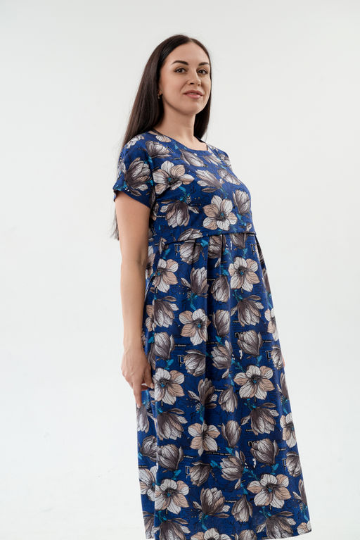 Платье женское из кулирки Миранда синий - Амадэль фото 6