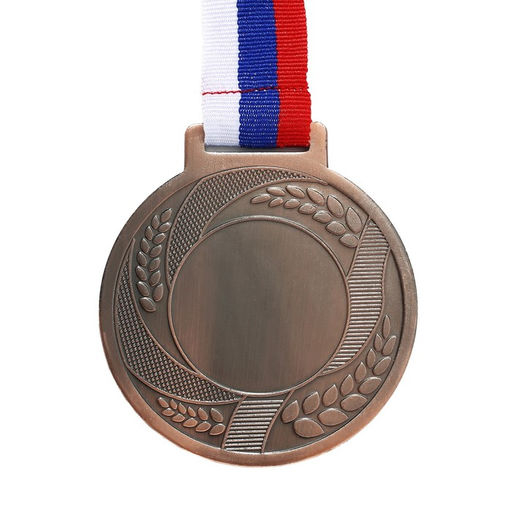 Медаль под нанесение 005 диам 7 см. Цвет бронз. С лентой - Командор фото 5