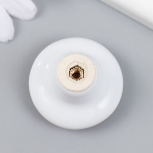 Ручка для шкатулки керамика, металл Бабочка, 3.8?3.8?2.8 см