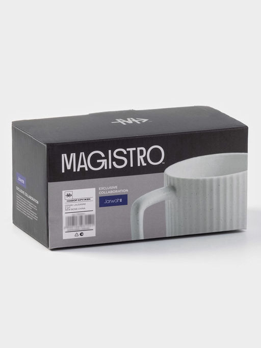 Кружки Magistro Jarwah Lausanne, 240 мл, 7.8×8 см, 2 шт., фарфор, белые