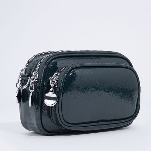 Сумка кросс-боди на молнии, цвет зелёный - Simaland фото 3