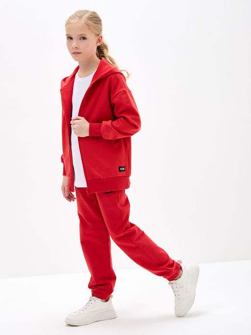 Красная толстовка для девочки - Kogankids фото 32