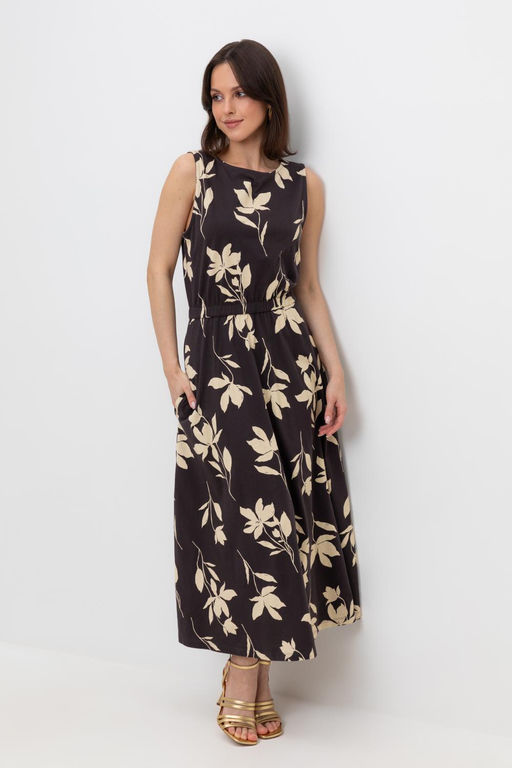 VERY NEAT _ ЕВТ 5062/черный кофе,магнолия платье жен