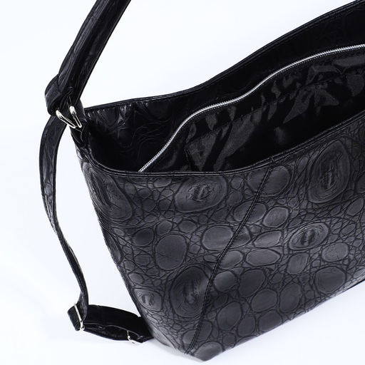 Сумка женская мешок на молнии, цвет чёрный - Simaland фото 6