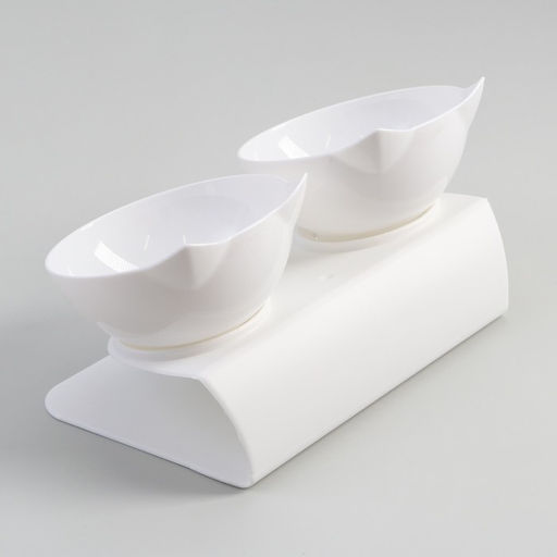 Миски пластиковые на белой подставке 27.51415 см белые - Пижон фото 4