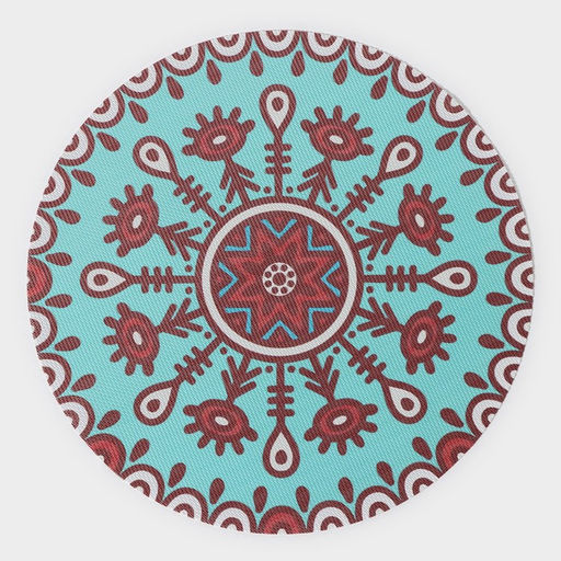 Набор салфеток сервировочных Доляна Колли, d=38 см, 4 шт, цвет бирюзовый  фото 2