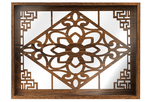 Поднос 39,5*29,5*4,5 см, прямоугольный Узор, коричневый - Elan gallery фото 6