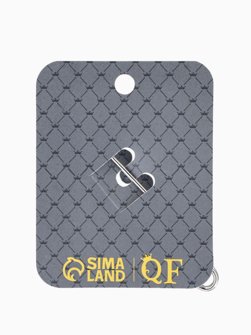 Булавка «Вензель» L=7 см, радужная в серебре