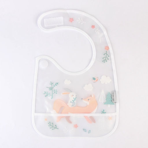 Нагрудник для кормления Крошка Я «Baby of nature» непромокаемый на липучке, с карманом