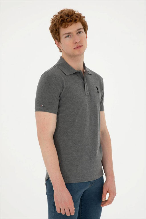 Мужская базовая футболка антрацитового меланжа Неожиданная скидка в корзине - U.s. polo assn фото 3