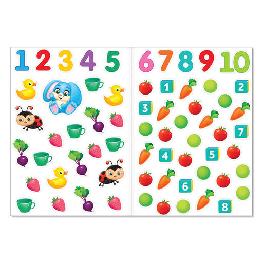 Наклейки многоразовые «Алфавит и цифры», А4, набор 2 шт.