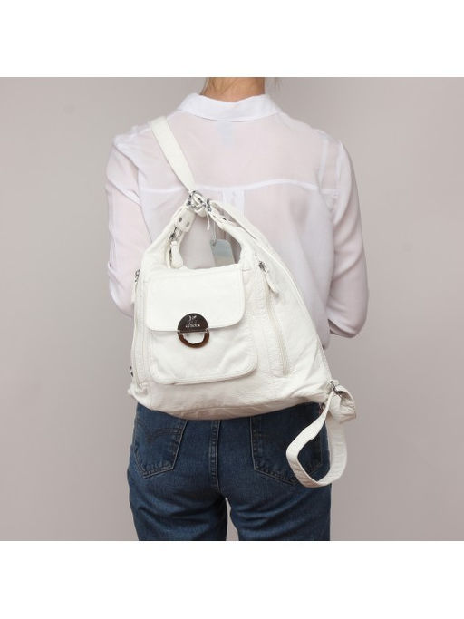 Сумка женская искусственная кожа Guecca-1673 (рюкзак-change), 2отд, белый SALE 235161 - Adelia фото 10