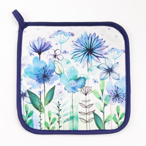 Прихватка Blue flowers 19х19 саржа,100% х/л,ватин 250г/м2 - Этель фото 2