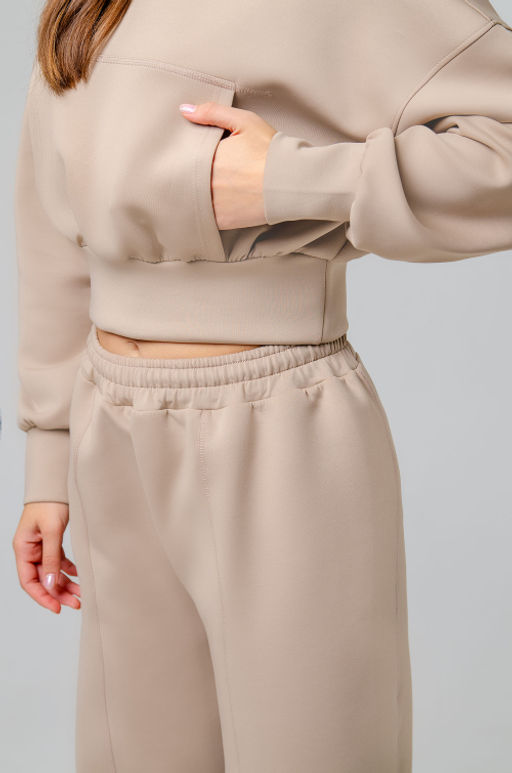 Арт. 2807 Костюм с брюками женский 42-48 (4 шт) Цвет:бежевый - Калинка фото 7