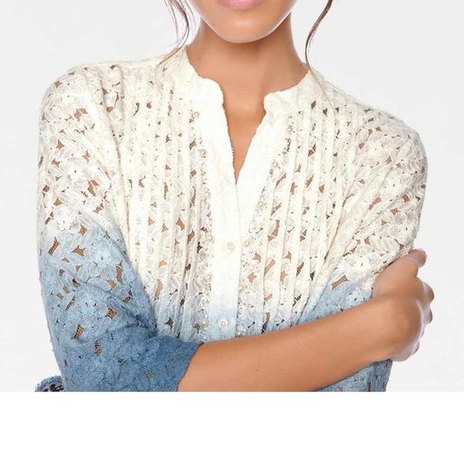 Блузка, бело-синяя - Linea tesini фото 5