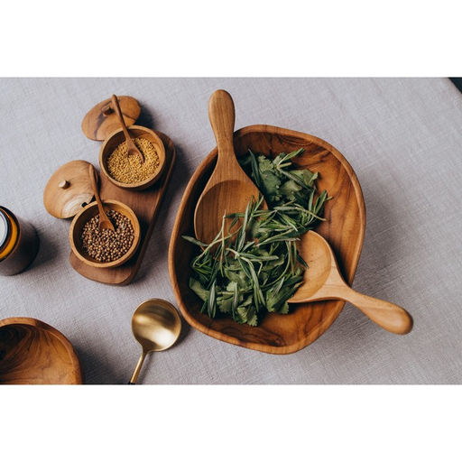 Тарелка, 20×18×8 см, тиковое дерево