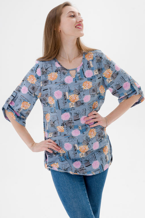 Туника женская из кулирки Полина астра - Амадэль фото 7