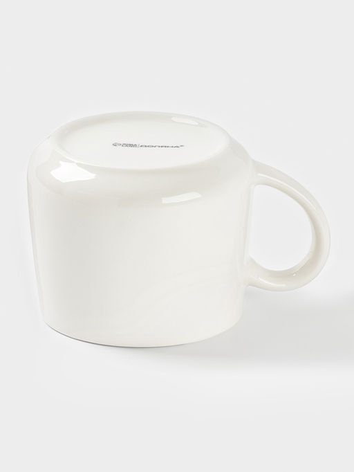 Кружка Доляна «Котик», 360 мл, керамика, белая, бирюзовая