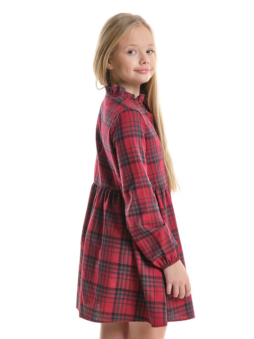 Платье для девочки нарядное детское праздничное UD 8077 красная клетка - Mini maxi фото 2