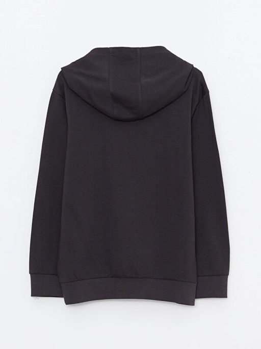 Kap??onlu Bask?l? Uzun Kollu Erkek ?ocuk Sweatshirt - Waikiki фото 2