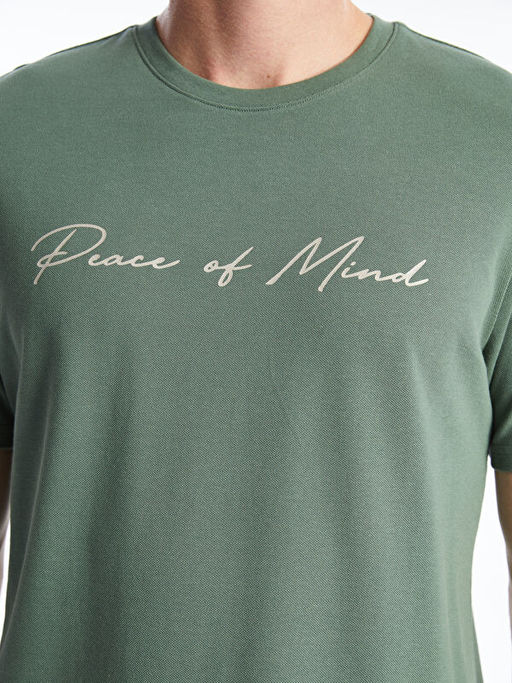 Bisiklet Yaka K?sa Kollu Bask?l? Pike Erkek Ti??rt