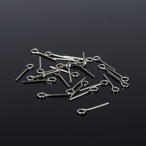 Штифт с петлёй СМ-1075, 1.4 см, 100 г, (±1000 шт.), цвет серебро