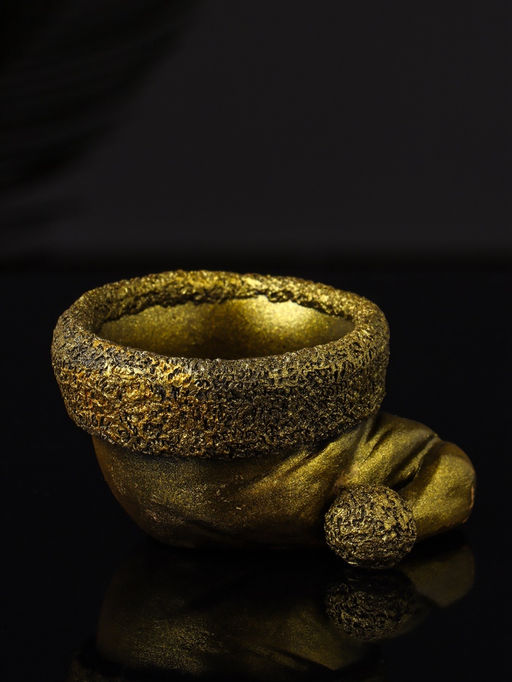 Подсвечник на 1 свечу Колпак 9?7?5 см, гипс под золото