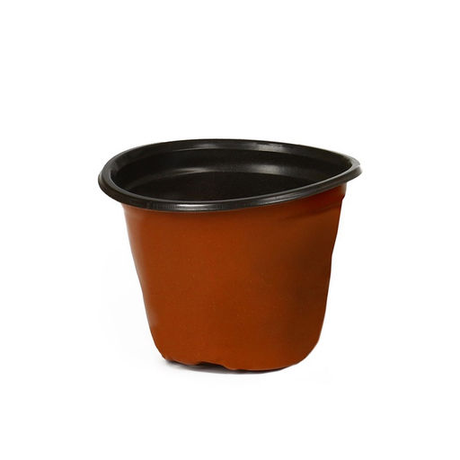 Цена за 20 шт. Горшок для рассады, 410 мл, d=10 см, h=7.5 см, мягкий пластик, терракот, Greengo