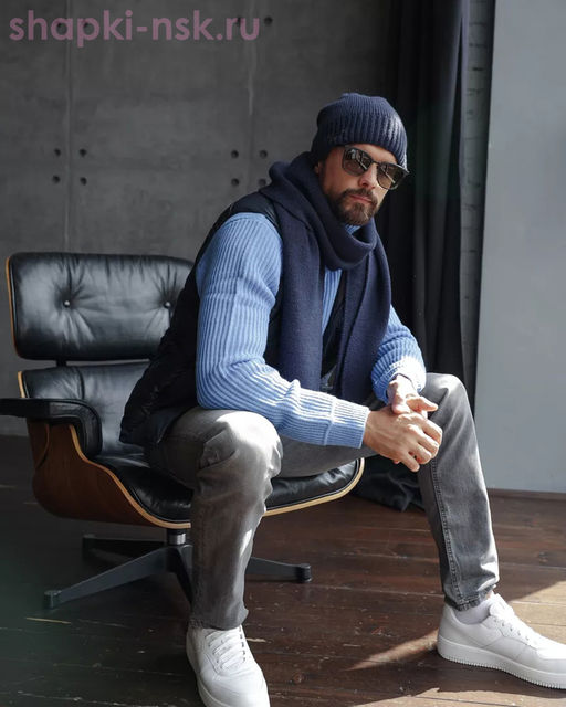 M 473 F 473 Комплект мужской флис (колпак+шарф)