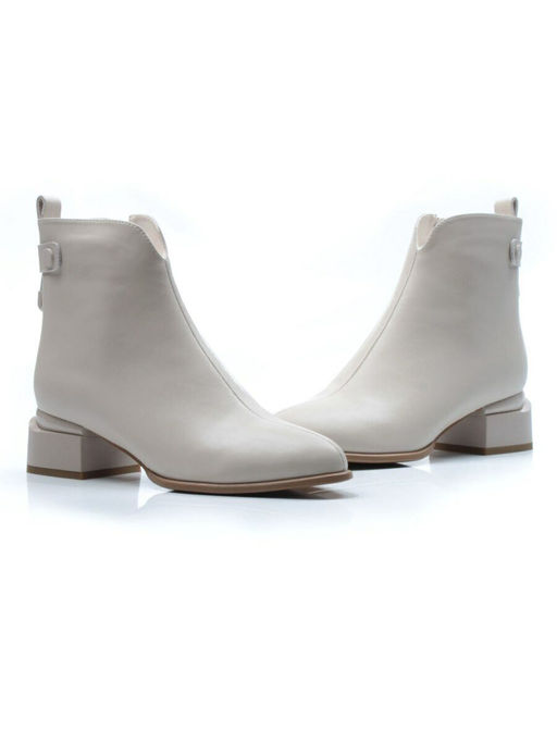 01-PCM335-2 BEIGE Ботинки демисезонные женские (натуральная кожа, байка) - No name фото 14