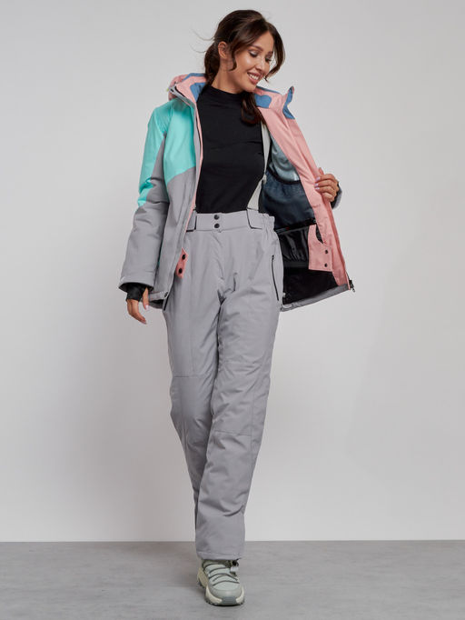 Горнолыжный костюм женский зимний розового цвета 02319R - Chunmai фото 11