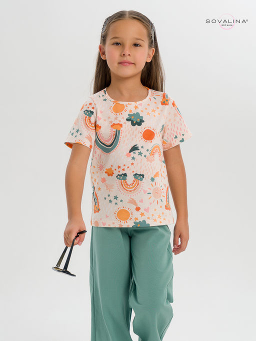 Костюм Лето изумруд-радуга бохо - Sovalina фото 4