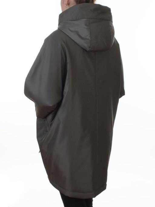 8020 GREY/GREEN Куртка демисезонная женская (100 гр. холлофайбер)