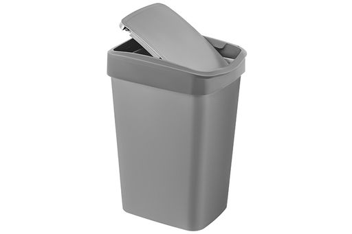 Ведро для мусора с подвижной крышкой 20 л 30*23,5*43 см Тандем сер.металлик/серый (842158) - Elan gallery фото 8