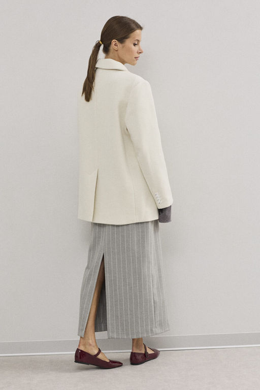 Пальто DAVA 7005 молочный фото 7