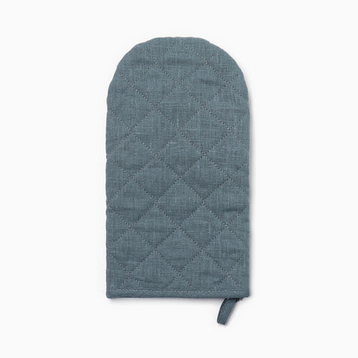 Набор кух. Этель ECO turquoise: варежка 15х28см, прихватка 19х19см, 100% лён, 245 г/м2  фото 2