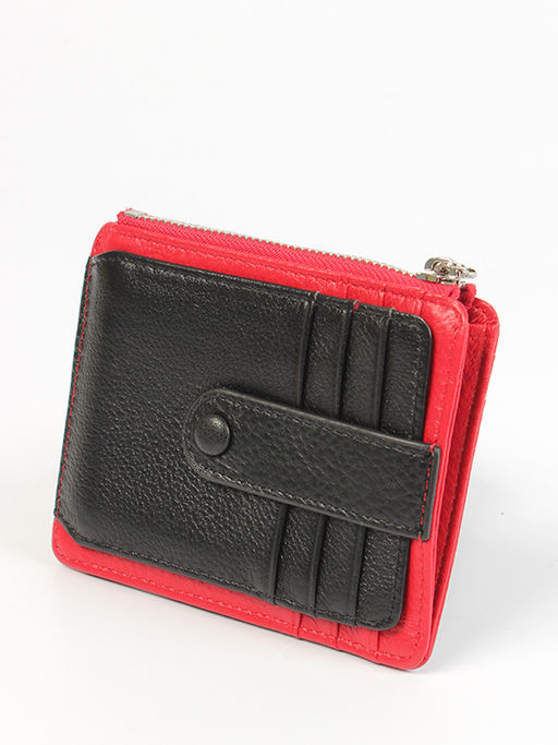 LACCOMA кредитница LA-6525-черный-красный натуральная кожа  фото 2
