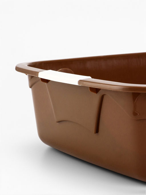 Туалет с сеткой, 44×33×11.5 см, коричневый, белый