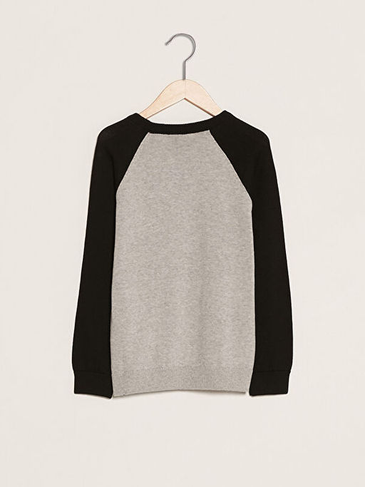 Bisiklet Yaka Batman Desenli Uzun Kollu Erkek ?ocuk ?nce Triko Kazak - Waikiki фото 2