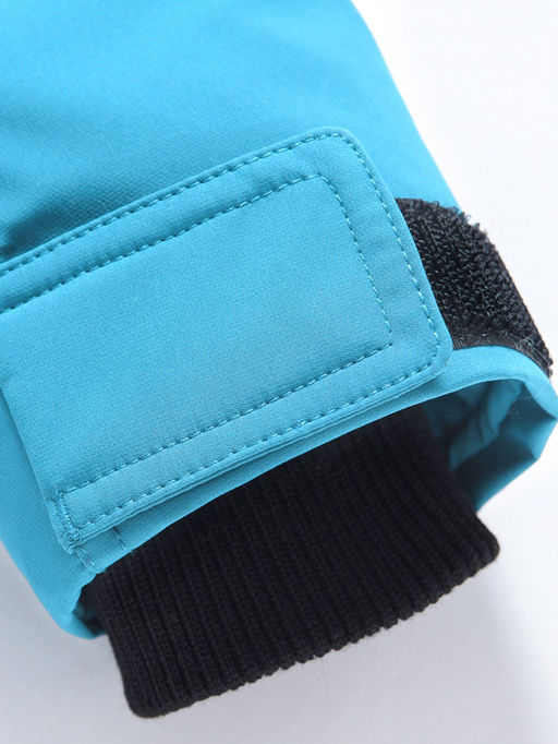 Парка зимняя подростковая для мальчика с капюшоном и мехом голубого цвета 9537Gl - Valianly фото 17