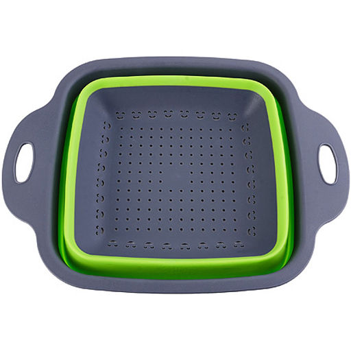 31490-1 Дуршлаг силикон с ручками, ЗЕЛЕН.MB (х60) - Mayer&boch фото 3