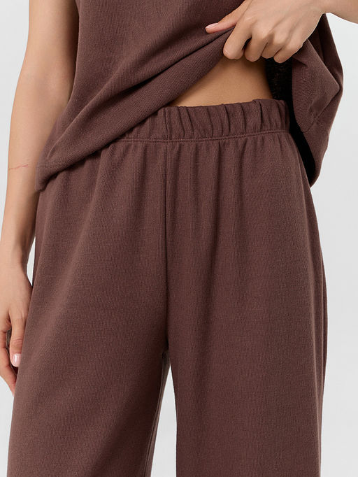 Комплект домашний Mark Formelle джемпер и брюки из полиэстера и хлопка шоколад  фото 6