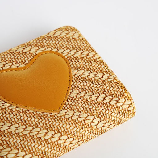 Кошелёк на молнии «Сердце», жёлтый