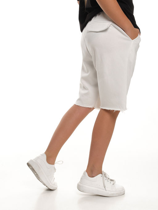 Шорты Багги спортивные для девочки 22-2080 белый - Mini maxi фото 12