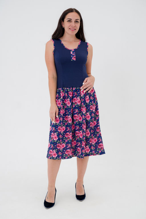 Платье женское Адель малиновые розы - Амадэль фото 3