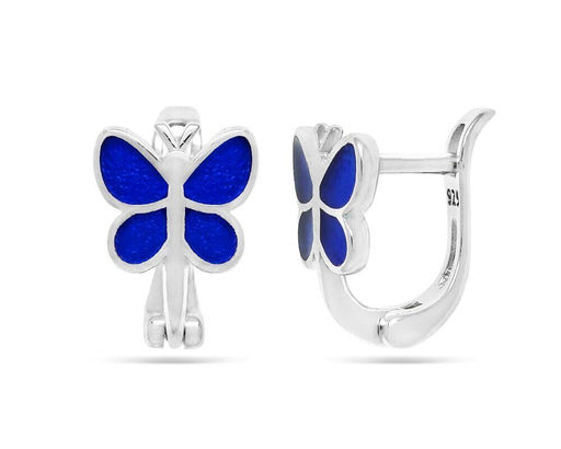 Серьги из серебра эмаль, Тсд42с