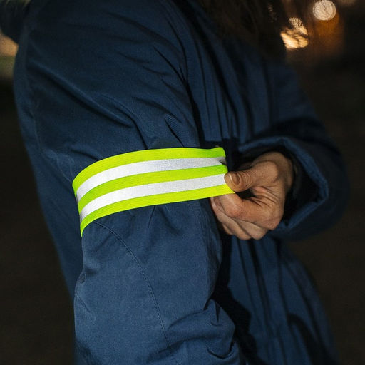 Повязка нарукавная светоотражающая, эластичная, на липучке, 35×4.8 см