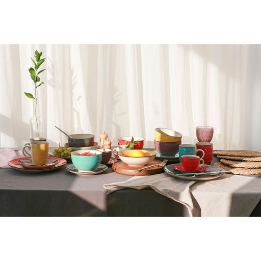 Тарелка керамическая глубокая Доляна Морской мир, 540 мл, d=18 см, цвет бордовый  фото 5